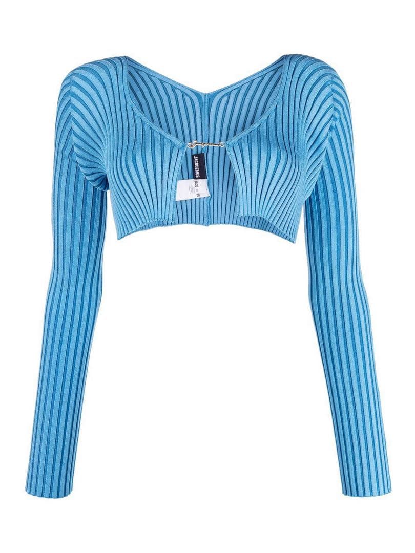 JACQUEMUS ジャックムス クロップド カーディガン 36 リブニット