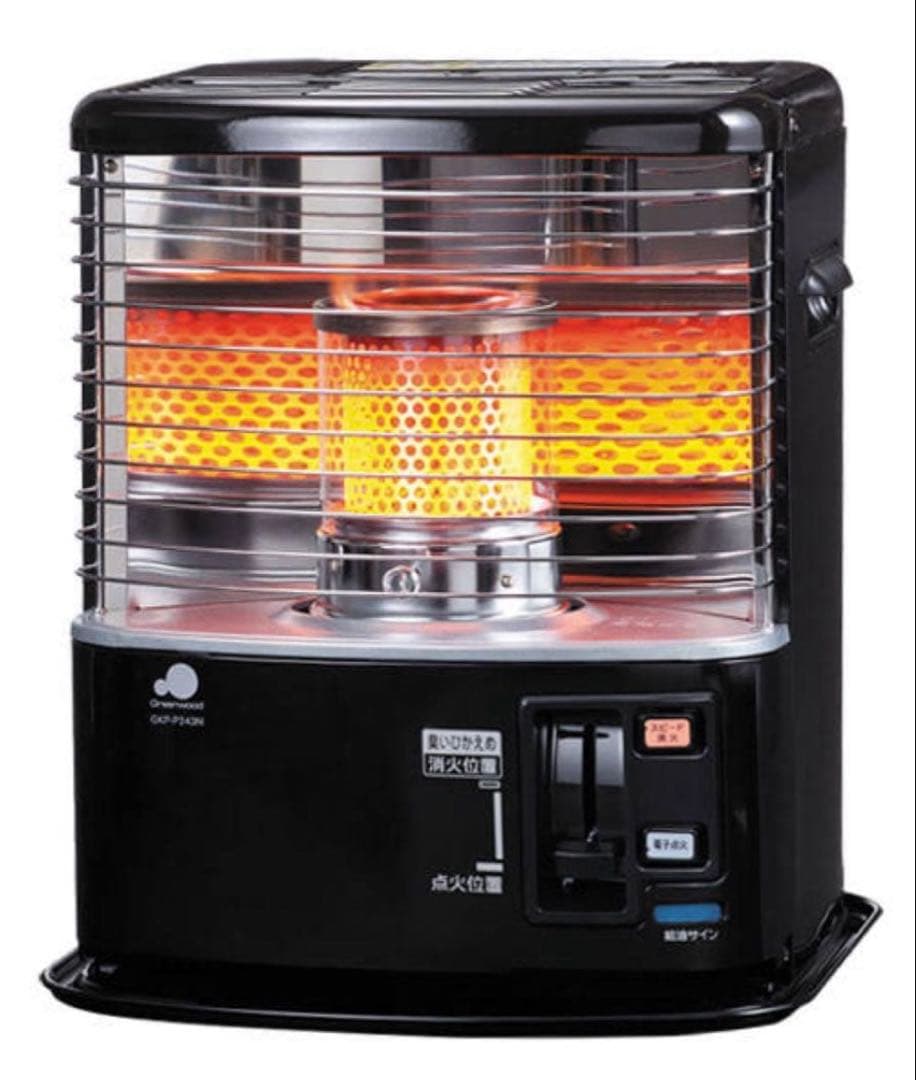 【新品未使用品】グリーンウッド　石油ストーブ　GKP-P243N(K) ブラック