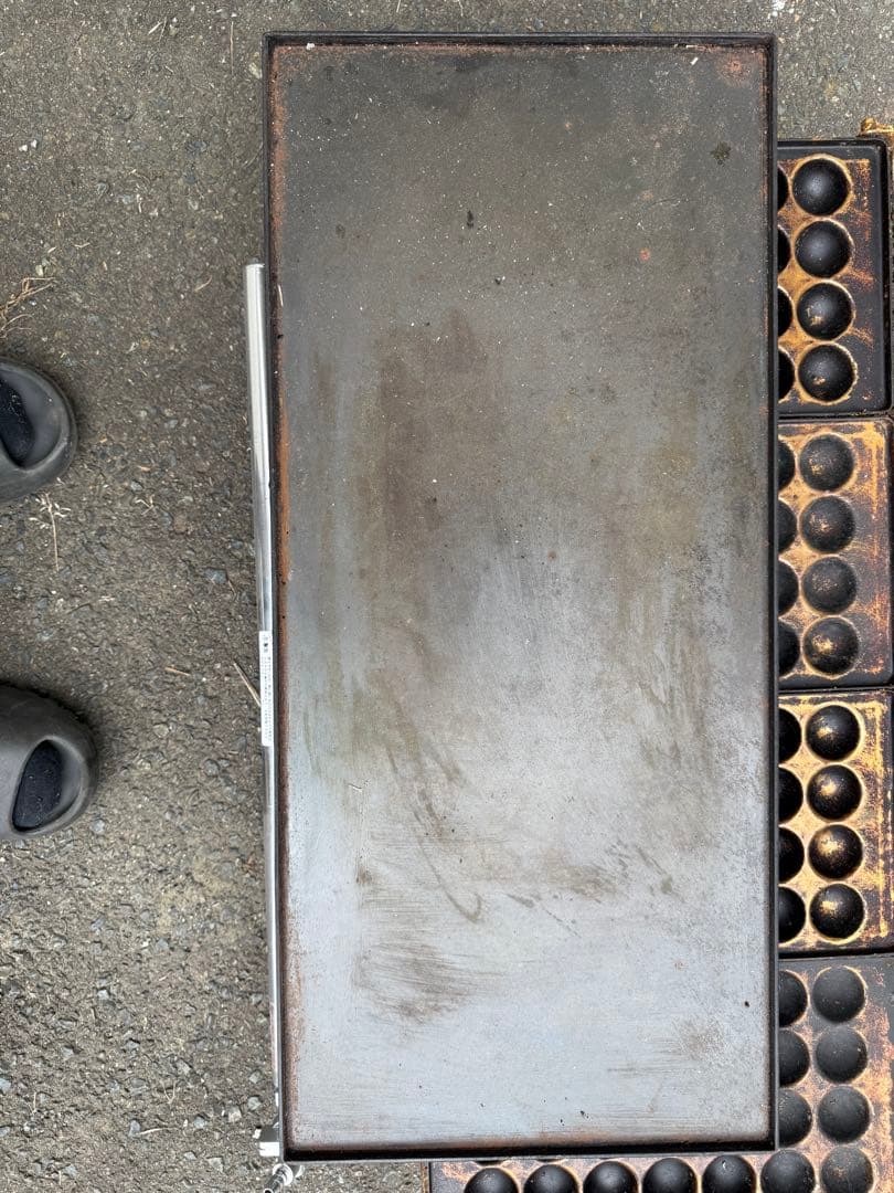 ガス式たこ焼き器 4×28穴用 プロパン(LPガス) 銅板　＋鉄板おまけサビあり