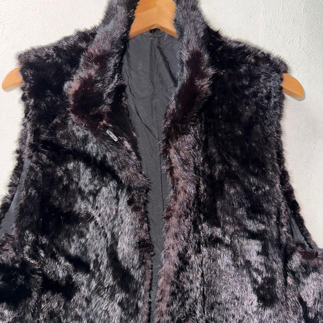 (美品)ミンクファー　mink fur ベスト　毛皮　リアルファー