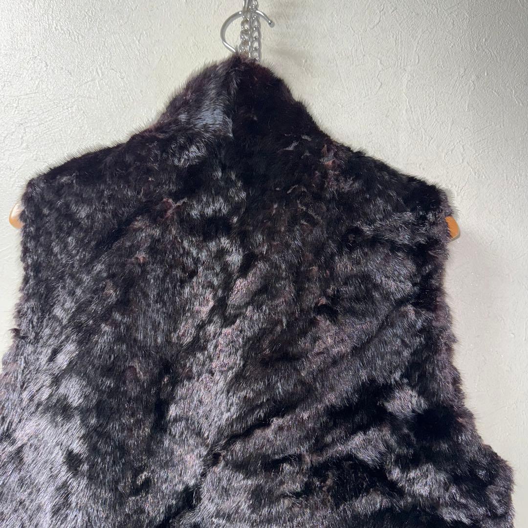 (美品)ミンクファー　mink fur ベスト　毛皮　リアルファー
