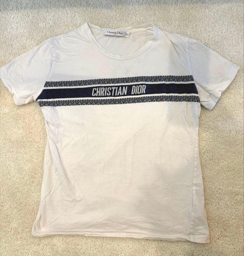 CHRISTIAN DIOR 半袖Tシャツ M ホワイト　コットン　ディオール