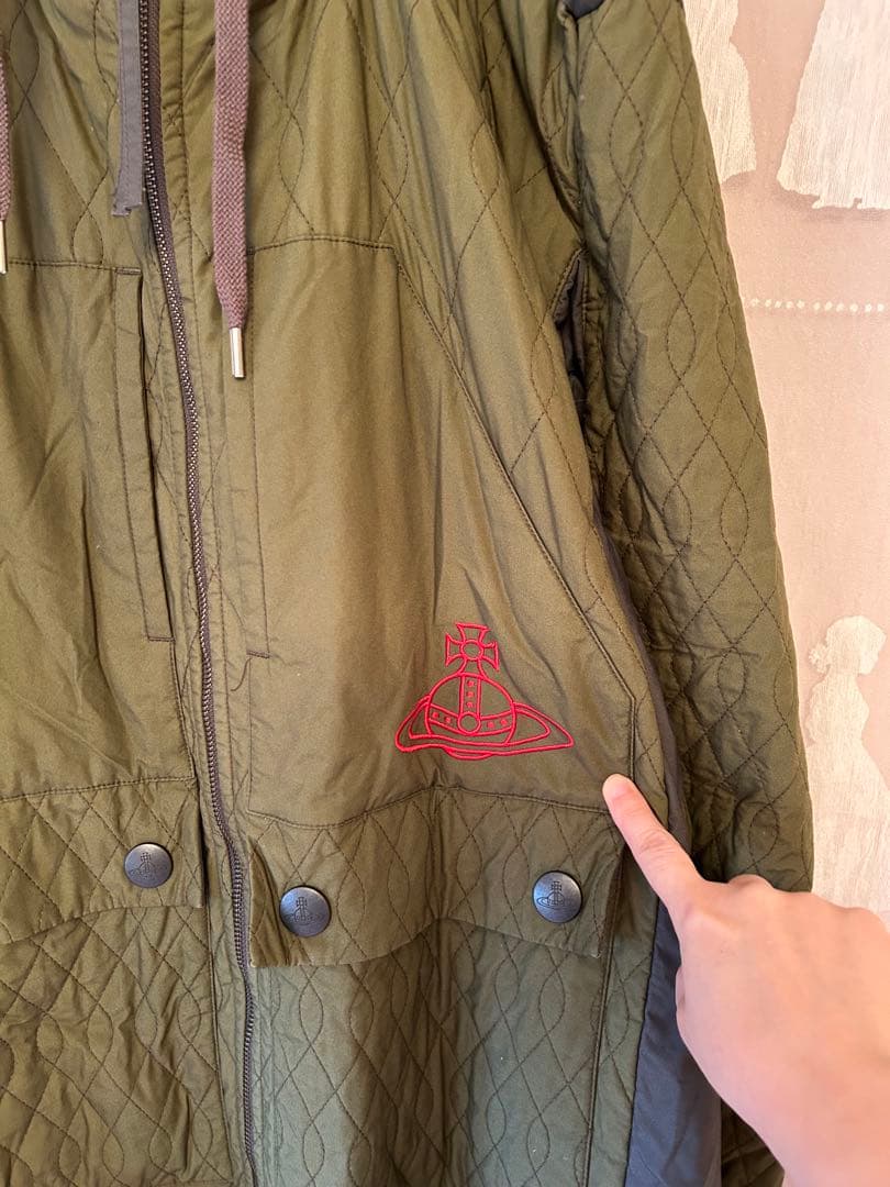 今週末迄ヴィヴィアンウエストウッドレッドレーベル オーブ刺繍 キルティングコート