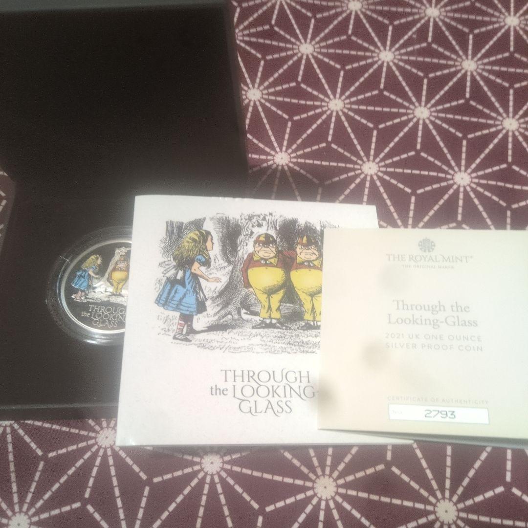 カラープルーフ銀　1オンス（不思議の国のアリス）イギリス王立造幣局