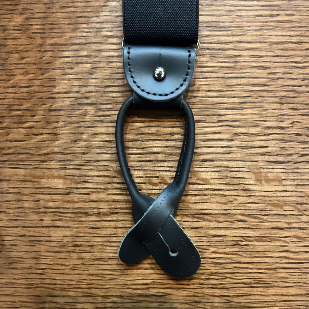 【高級ライン】 THURSTON ネイビー ドットサスペンダー