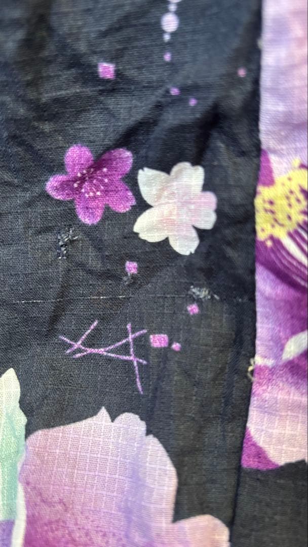 浴衣ドレス 紫 黒 地雷系 姫ギャル パニエ付き