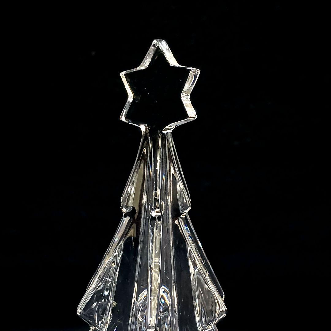 Y2799-2 バカラ クリスマスオーナメント ツリー 置物 高さ13.5㎝