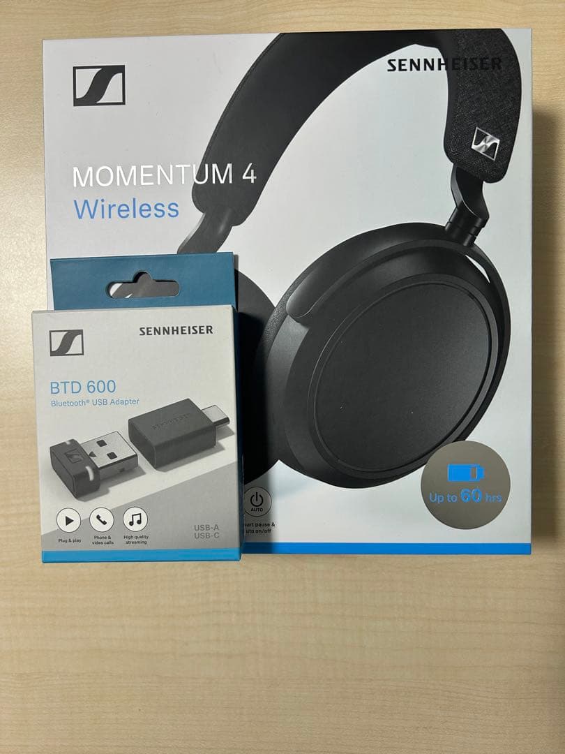 ヘッドホン Sennheiser MOMENTUM 4 Wireless + BTD600