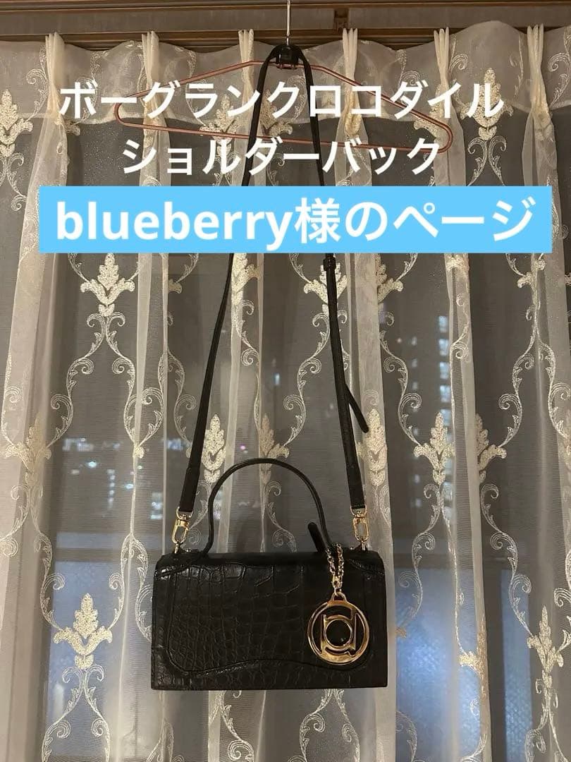 【美品】ボーグラン　クロコダイルショルダーバック　　ブラック