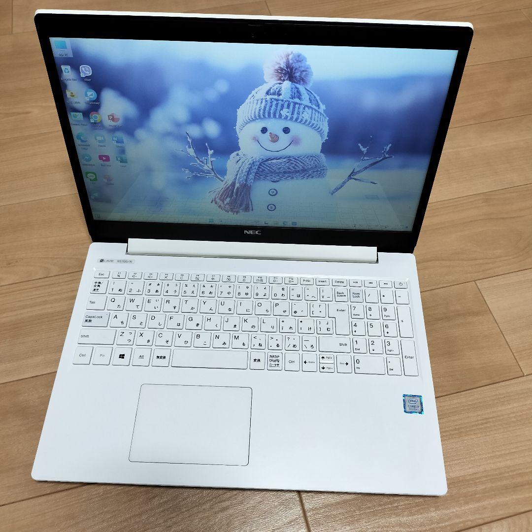 NEC ホワイト ノートPC フルHD タッチパネル, CORE i7/8th