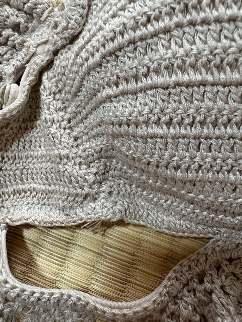 rienda Many way オフショルクロシェバンドゥ ビキニ　ベージュ　S