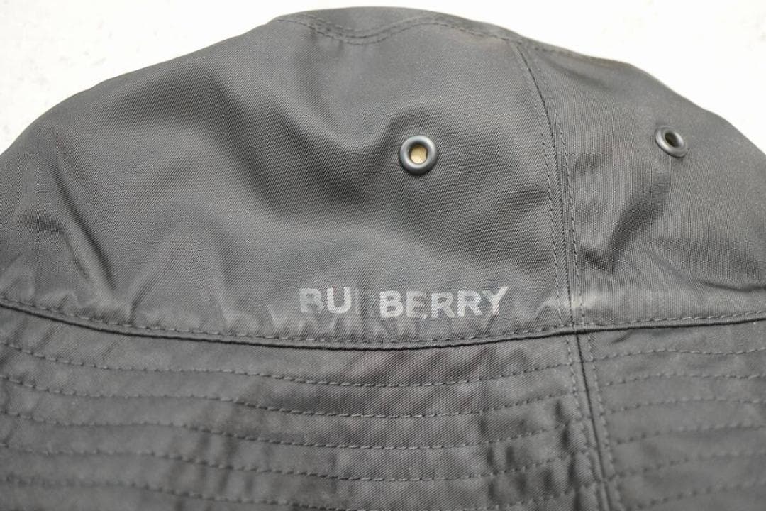 美品 BURBERRY リバーシブル チェック バケット ハット 908P▲