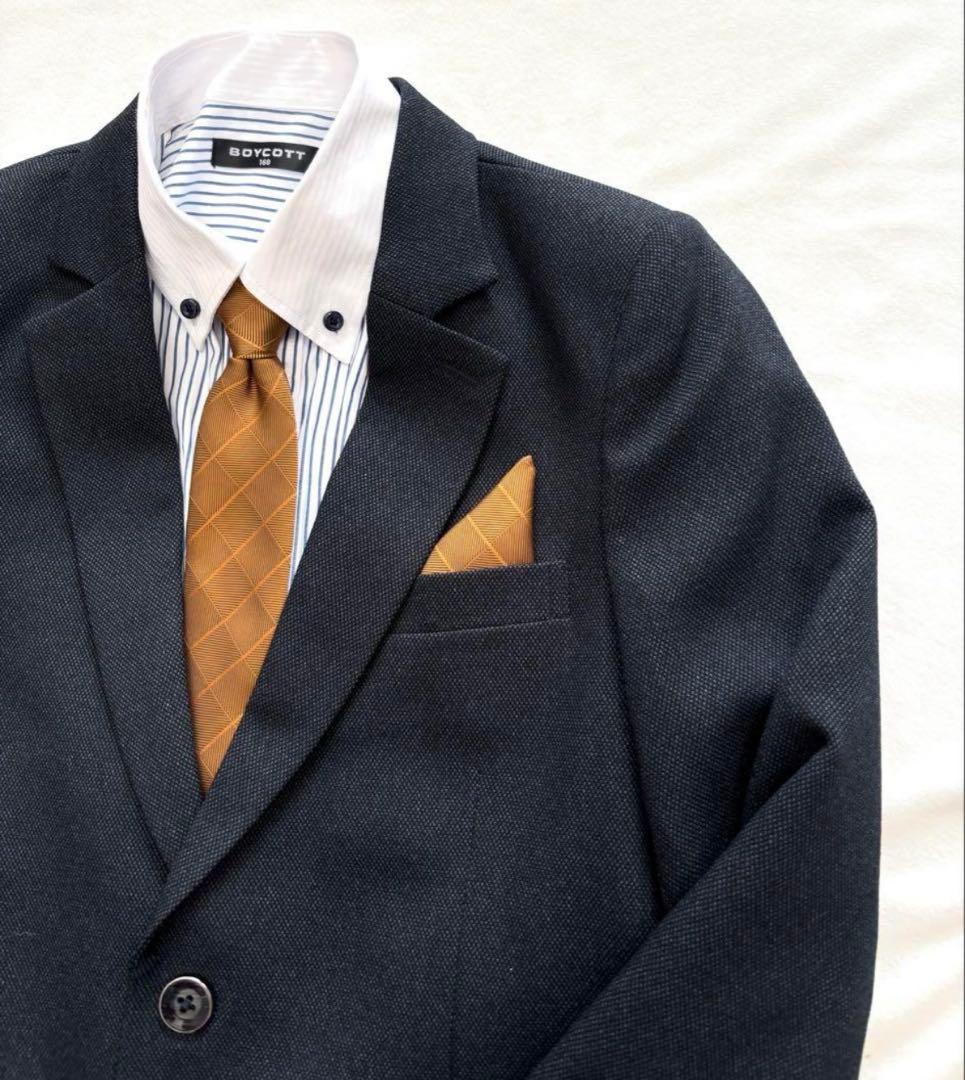 極美品！160 ボイコット BOYCOTT フォーマル　スーツ 男の子 卒業式