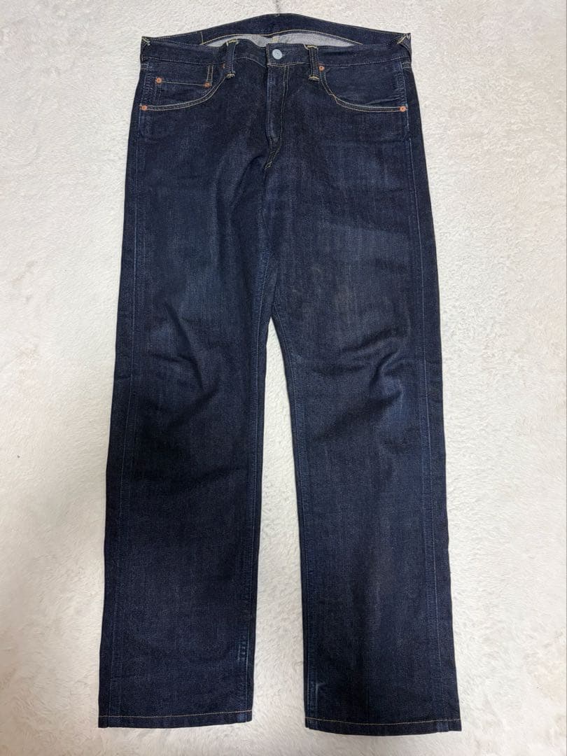 evisu×warehouse 鯛釣り　白カモメデニム　インディゴ　w36