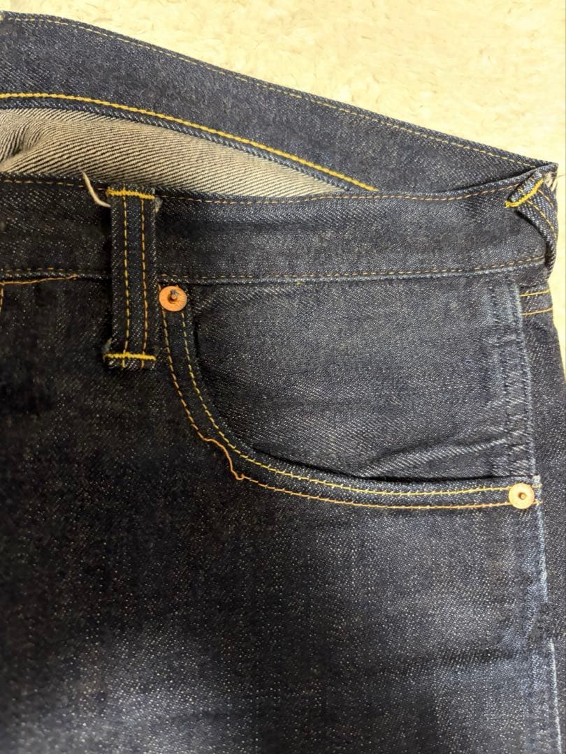 evisu×warehouse 鯛釣り　白カモメデニム　インディゴ　w36