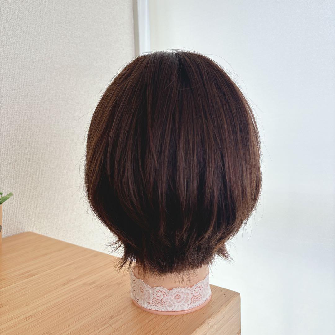 リピーター　　★サラサラ高級人毛100%★外ハネショート　ブラウン