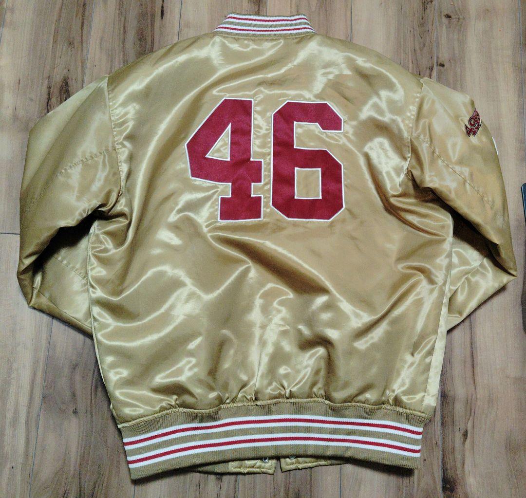 【美品】サンフランシスコ49ers ゴールドジャケット 46番 スカジャン