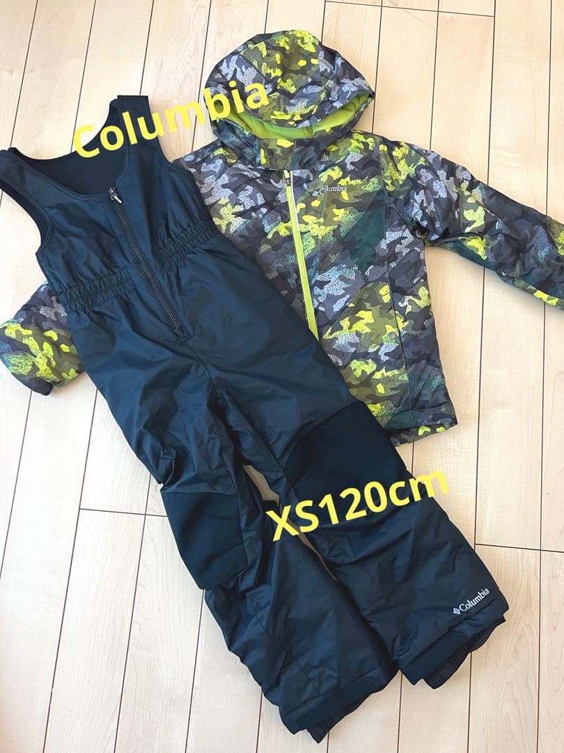 美品　Columbia 子ども用スキーウェア XS 120cm カモフラージュ