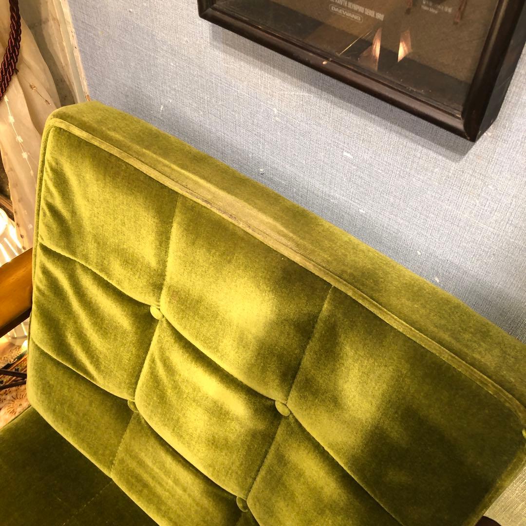 き*)様 ヴィンテージ カリモク６０　1シーター チェア　ソファ　モケットグリー