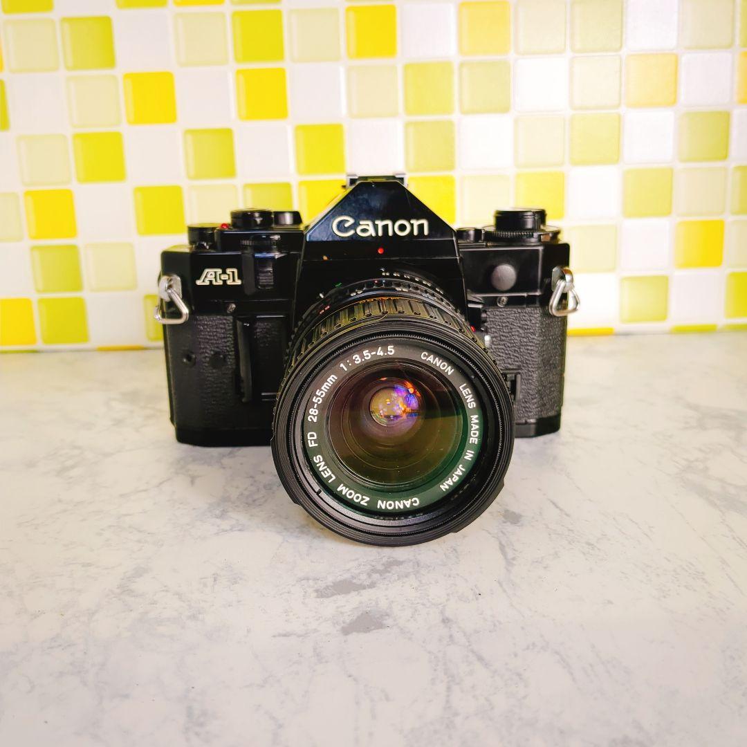 動作品★ Canon A-1 フィルム一眼レフカメラ レンズキット