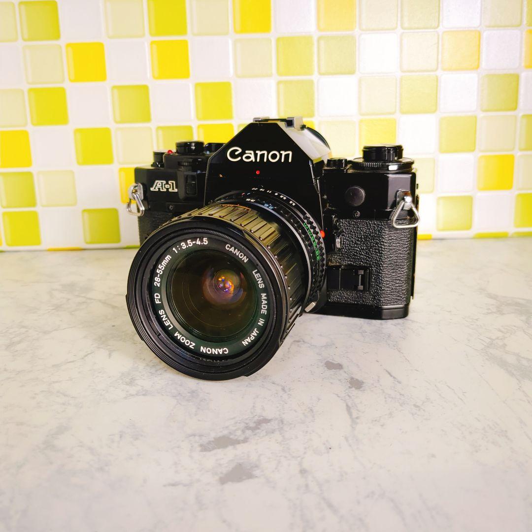 動作品★ Canon A-1 フィルム一眼レフカメラ レンズキット