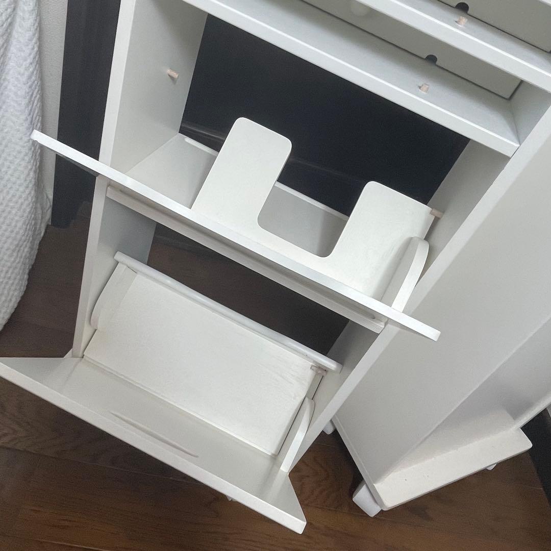 【匿名配送・いいね放置❌】 コスメワゴン ドレッサー コンパクト ホワイト