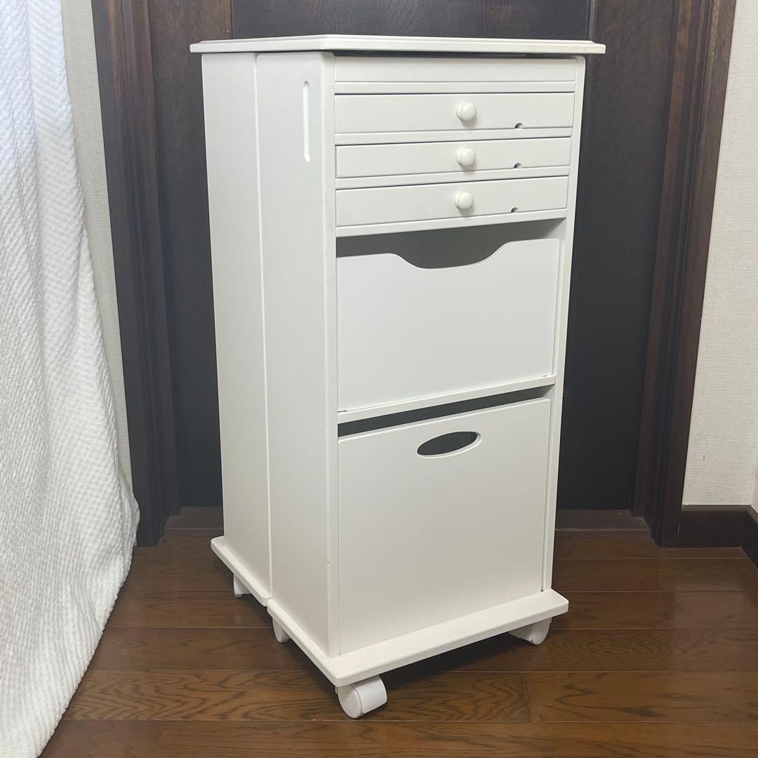 【匿名配送・いいね放置❌】 コスメワゴン ドレッサー コンパクト ホワイト