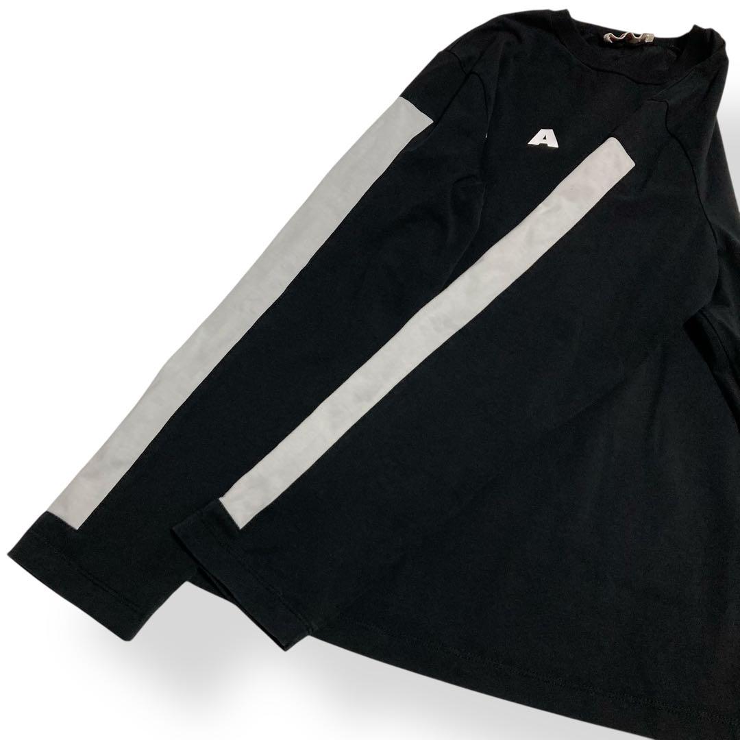 マルニ★MARNI ロゴ ロングスリーブT バイカラー カットソー ブラック M