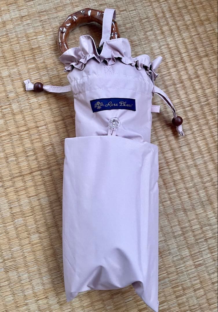 【美品】芦屋ロサブラン 日傘 ピンク フリル付き