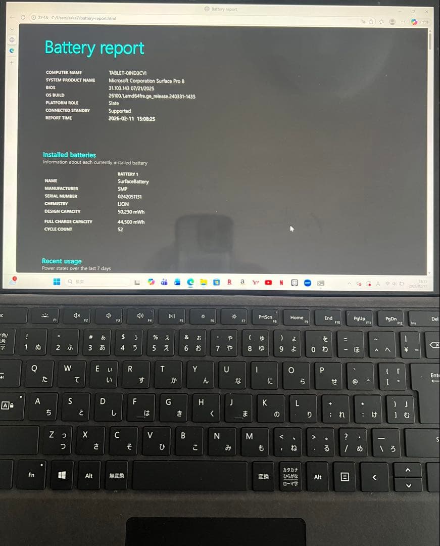 Surface Pro 8 i5/8GB/256GB バッテリー良好　フルセット
