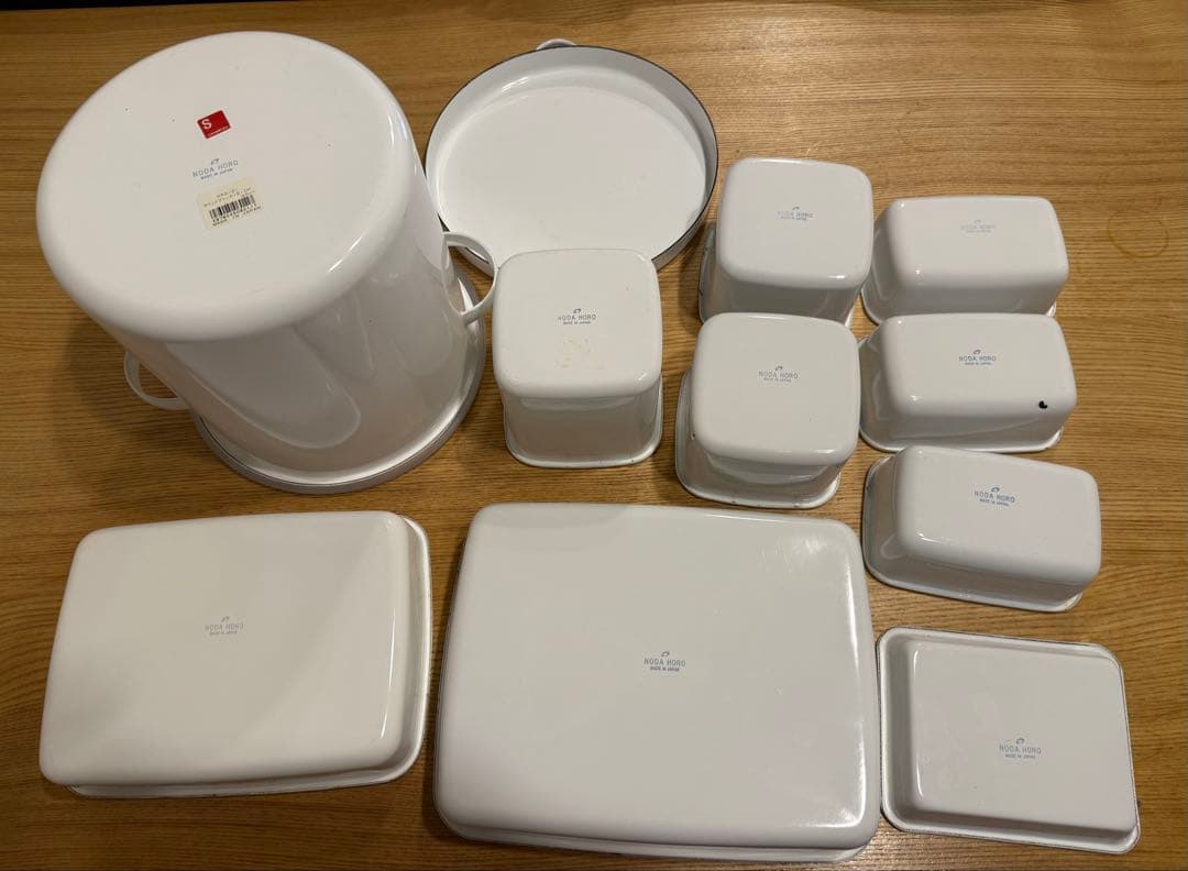 野田琺瑯【米びつ、容器】野田ホーロー 10点まとめてセット