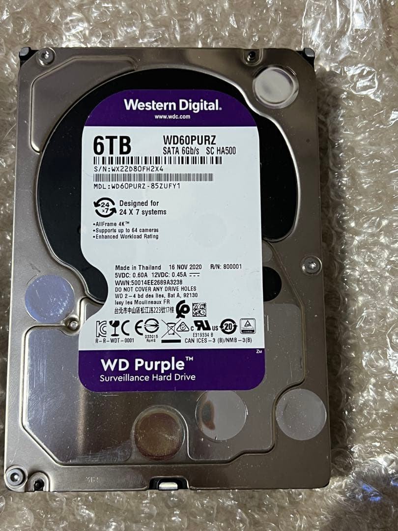 WD Purple 6内蔵型