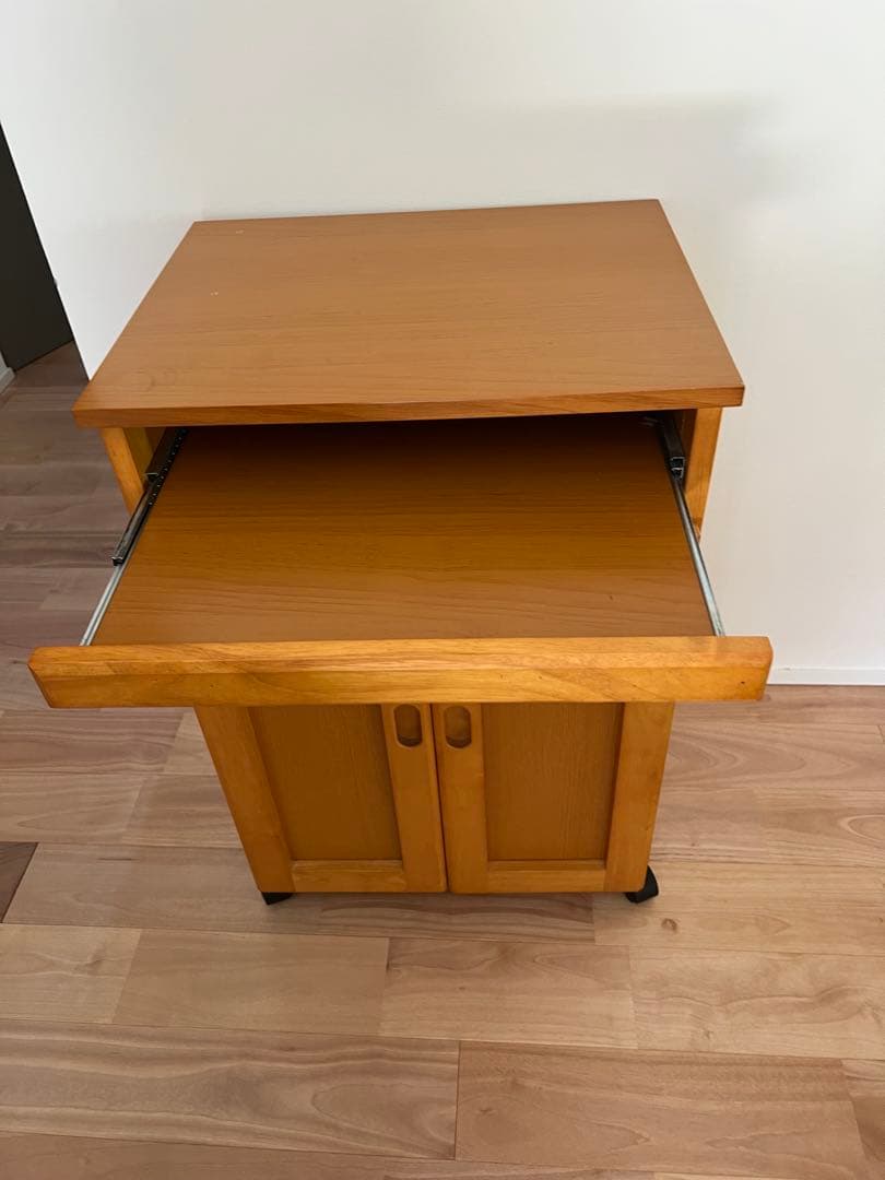 サイドワゴン　パソコン収納　チェスト　引き出し付き