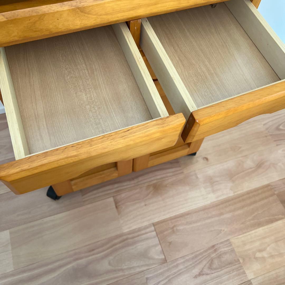 サイドワゴン　パソコン収納　チェスト　引き出し付き