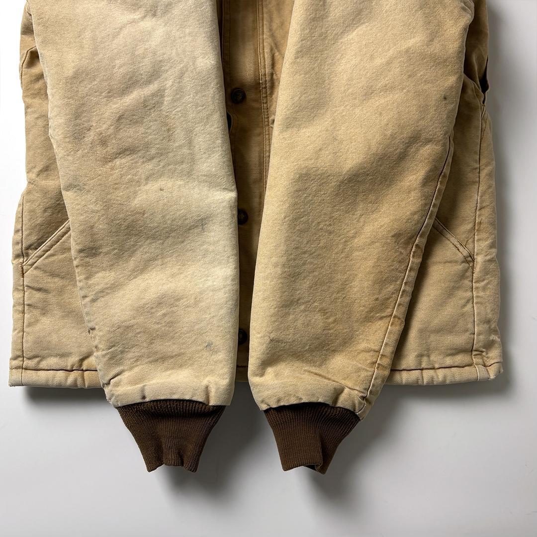 チョアコート ダックジャケット ブラウン S 襟コーデュロイ カバーオール
