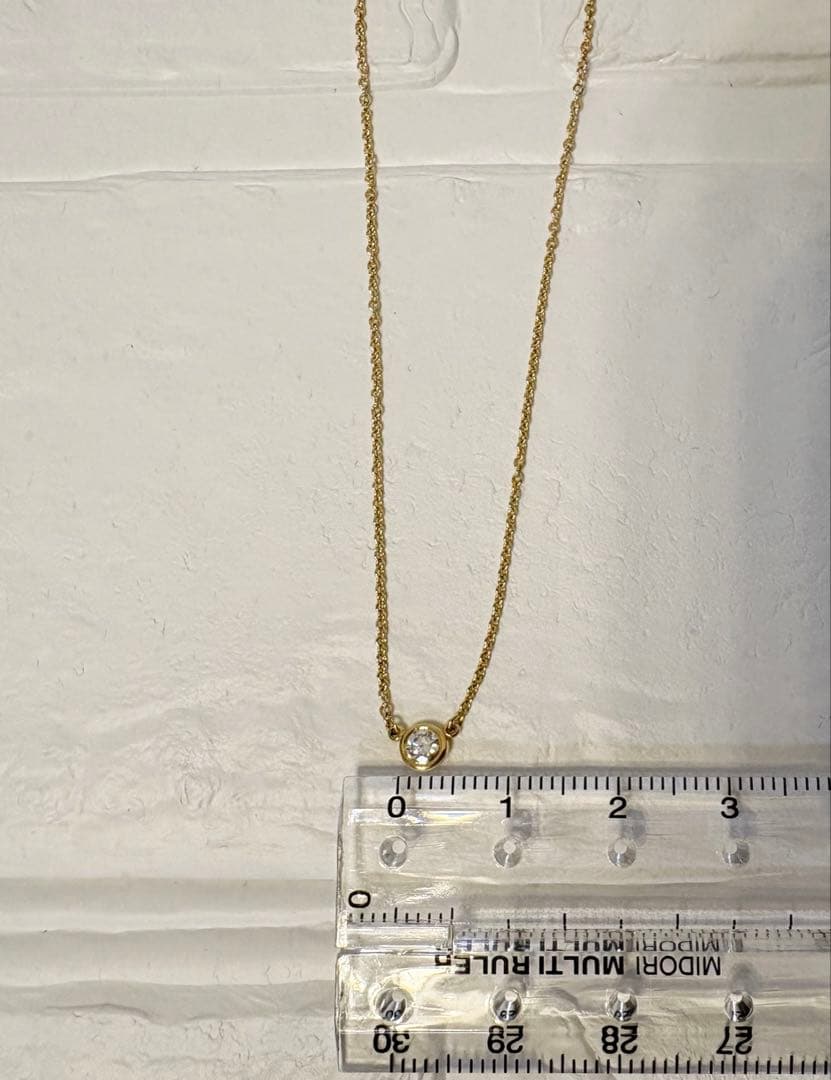 【美品】ティファニー バイザヤード 0.12 イエローゴールド　ダイヤモンド