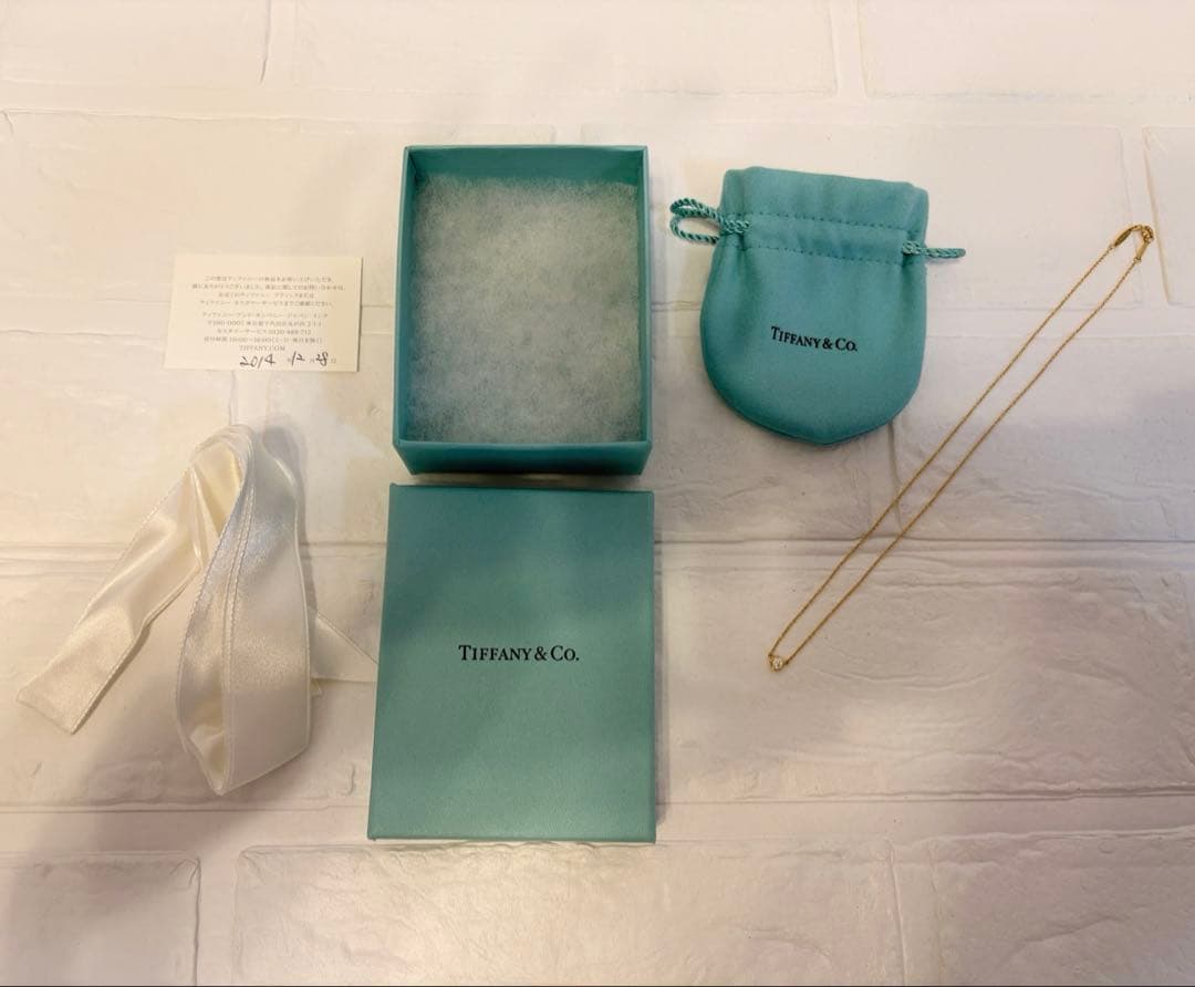 【美品】ティファニー バイザヤード 0.12 イエローゴールド　ダイヤモンド