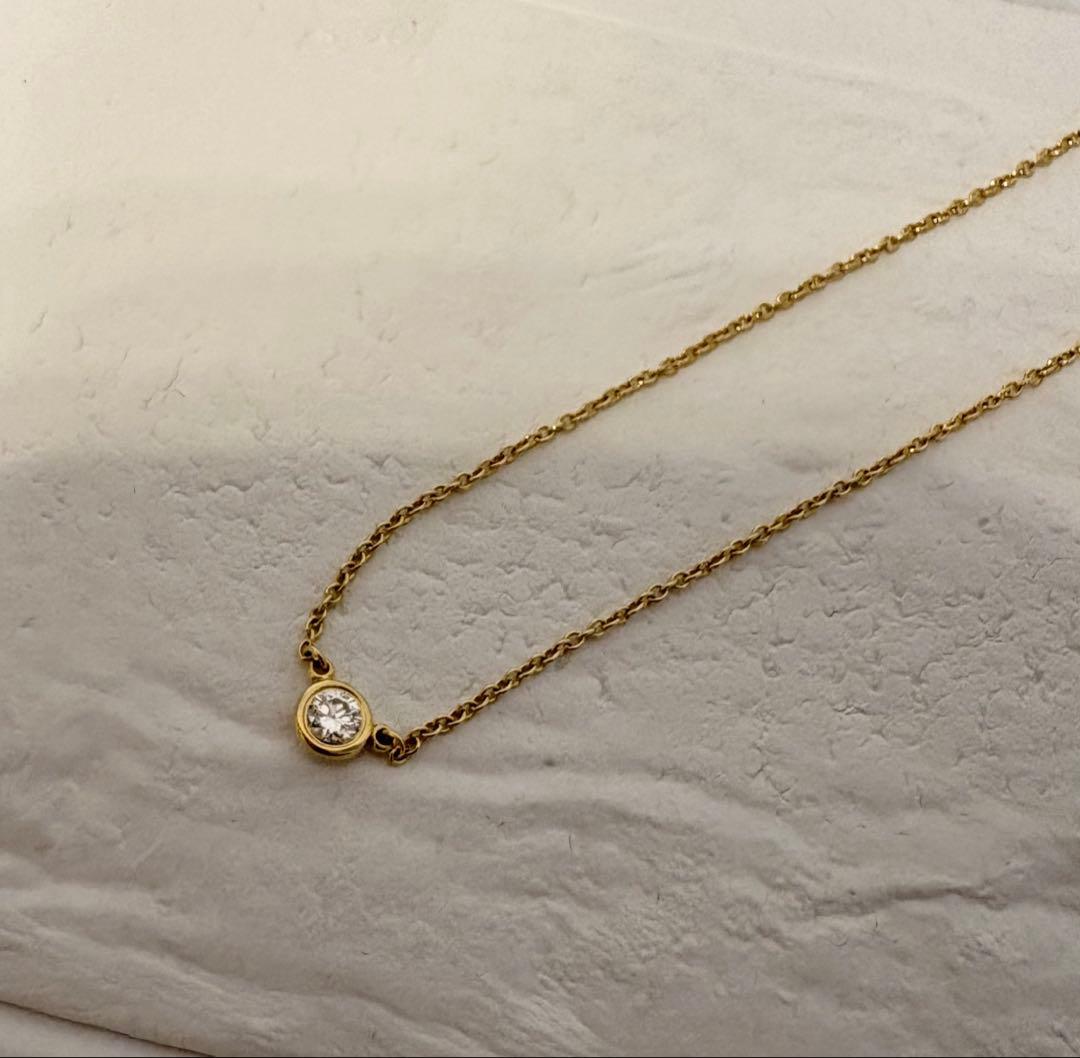 【美品】ティファニー バイザヤード 0.12 イエローゴールド　ダイヤモンド