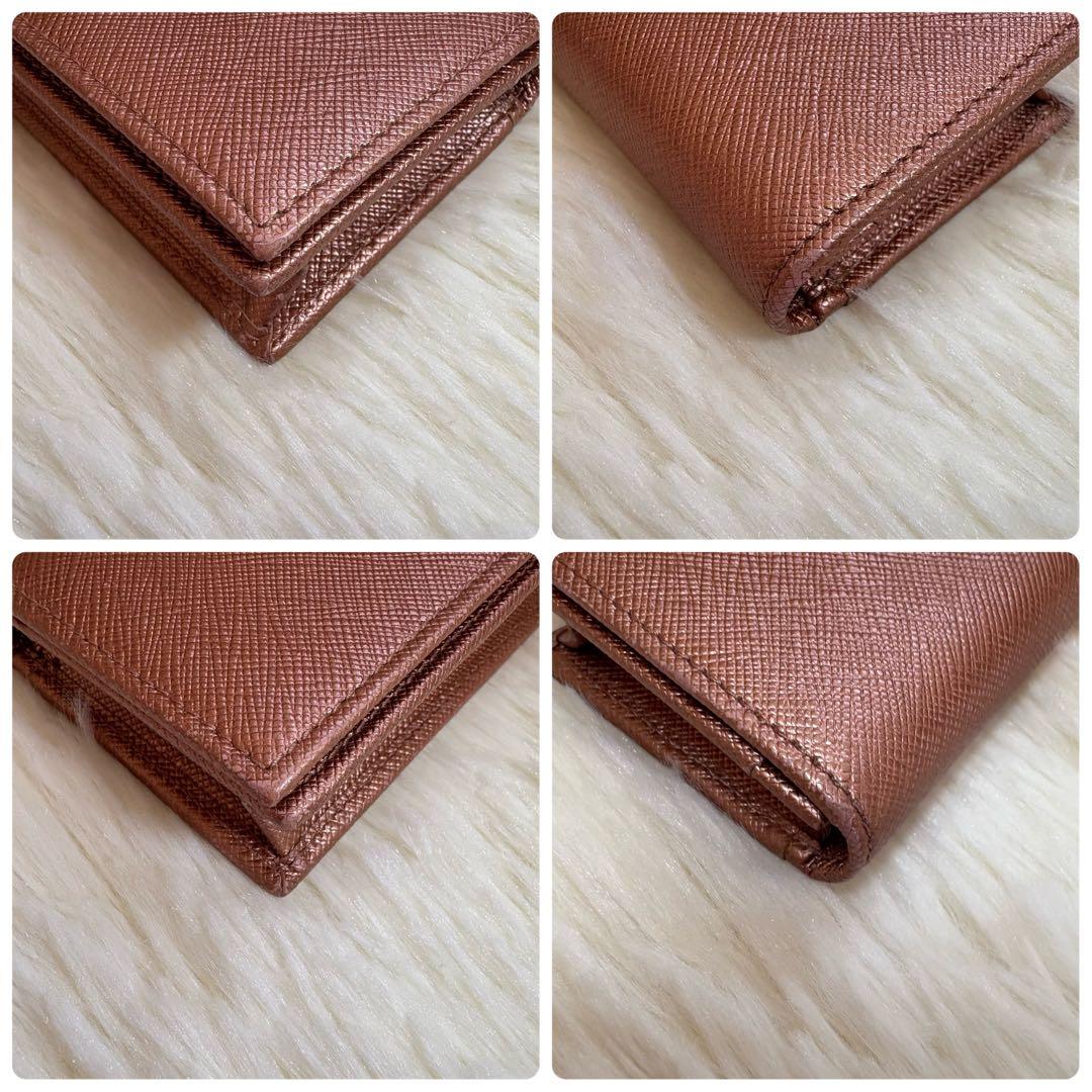 美品 PRADA カードケース 名刺入れ サフィアーノレザー ピンク