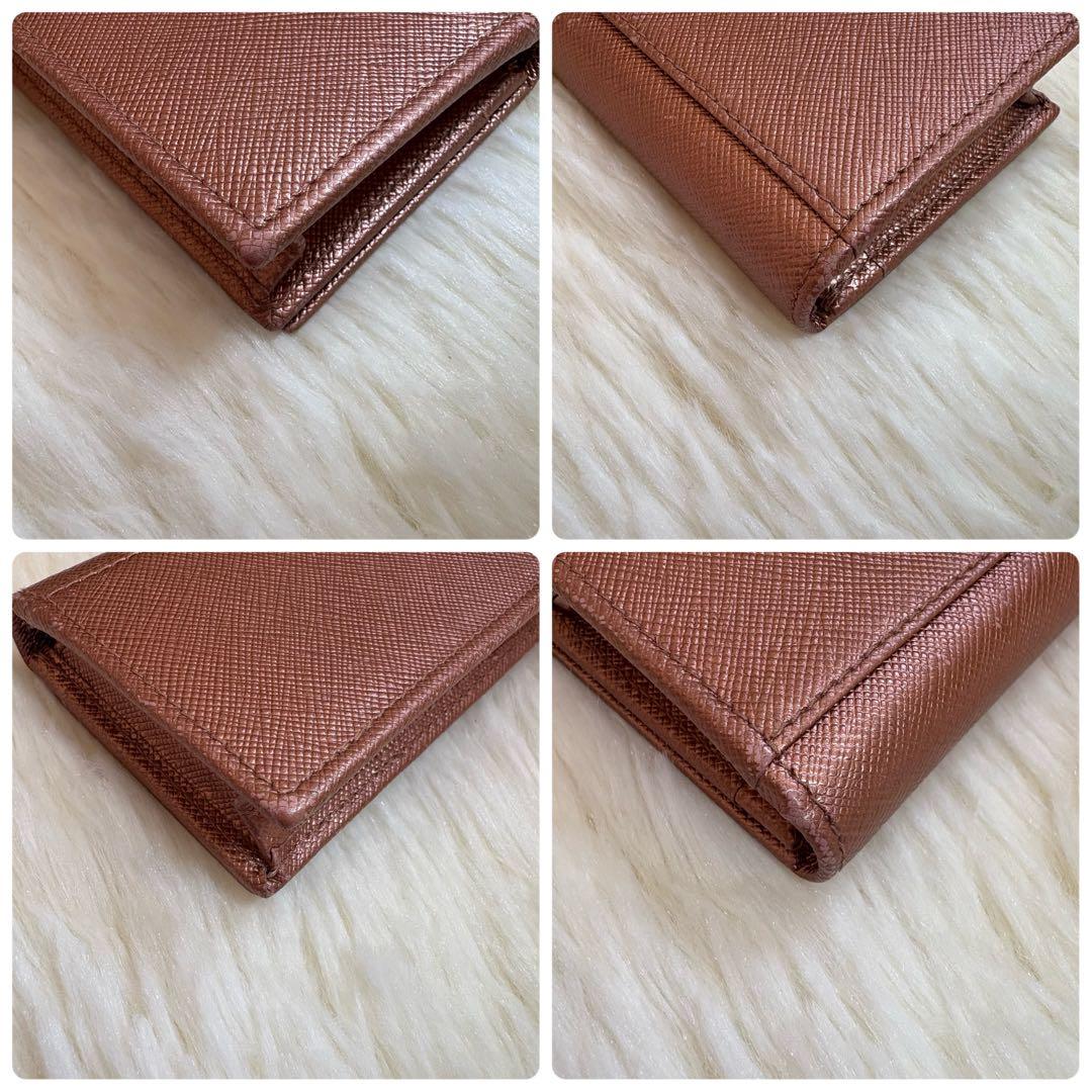 美品 PRADA カードケース 名刺入れ サフィアーノレザー ピンク