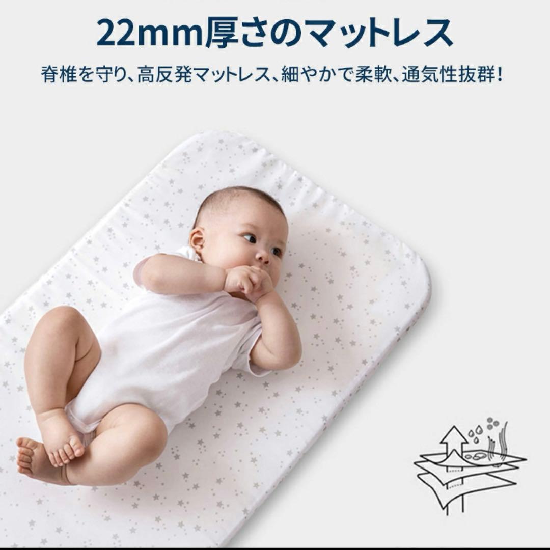 2025最新型モデル　HZDMJ ベビーベッド　カーキ