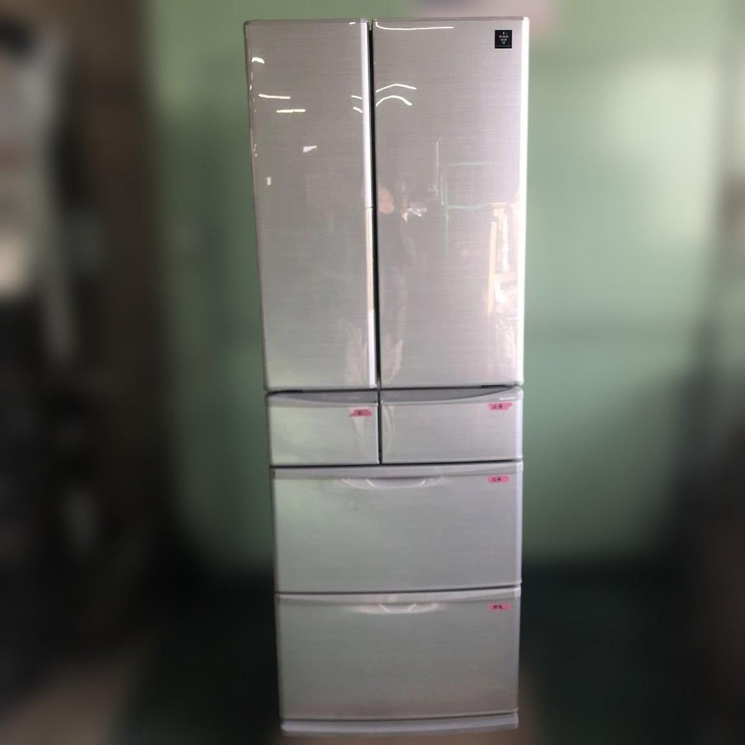 SHARP シルバー 大型冷蔵庫 下部冷凍室付き 冷蔵庫 455L