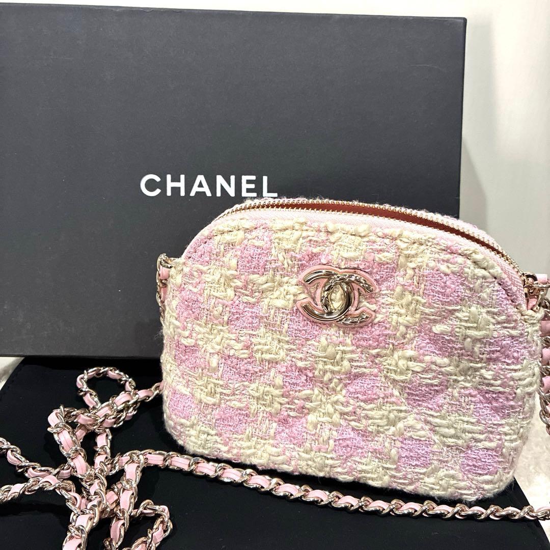 CHANELシャネル ショルダーバッグ チェーンバック　ノベルティ　ピンク