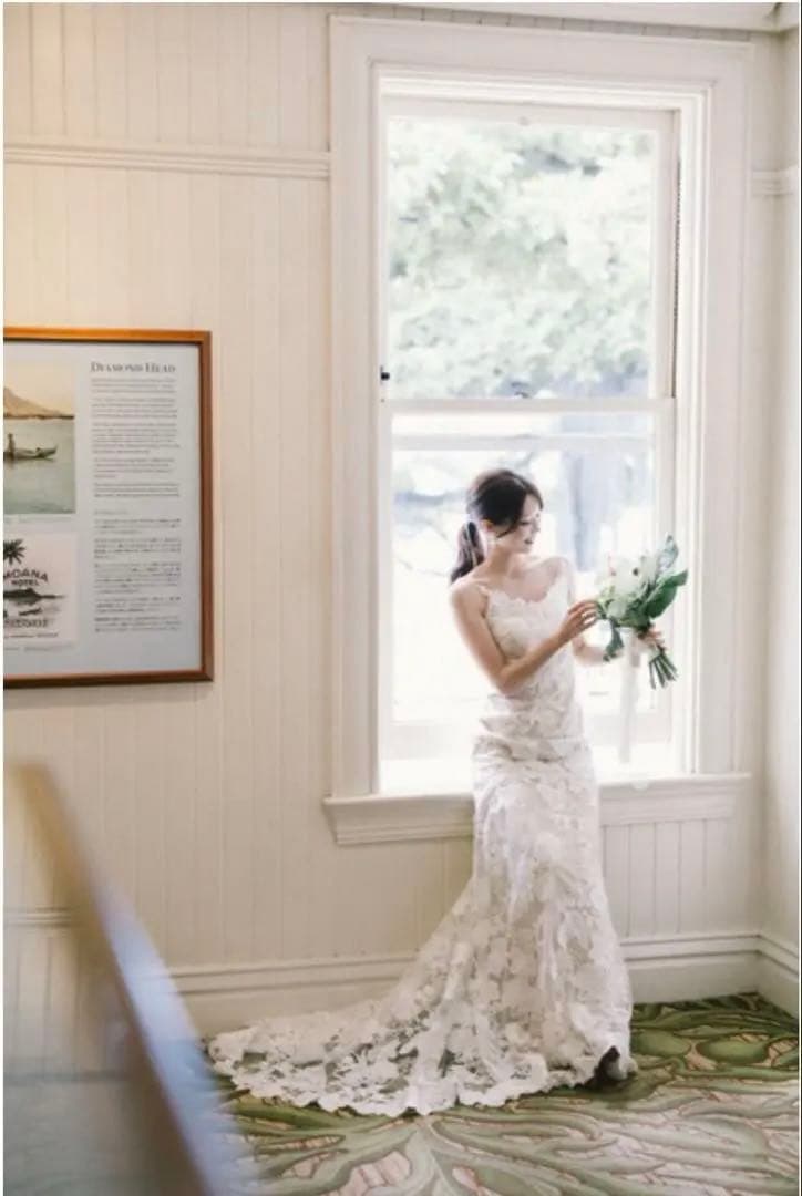 DRESS PRODUCTION 刺繍 総レース ソフトマーメイドドレス