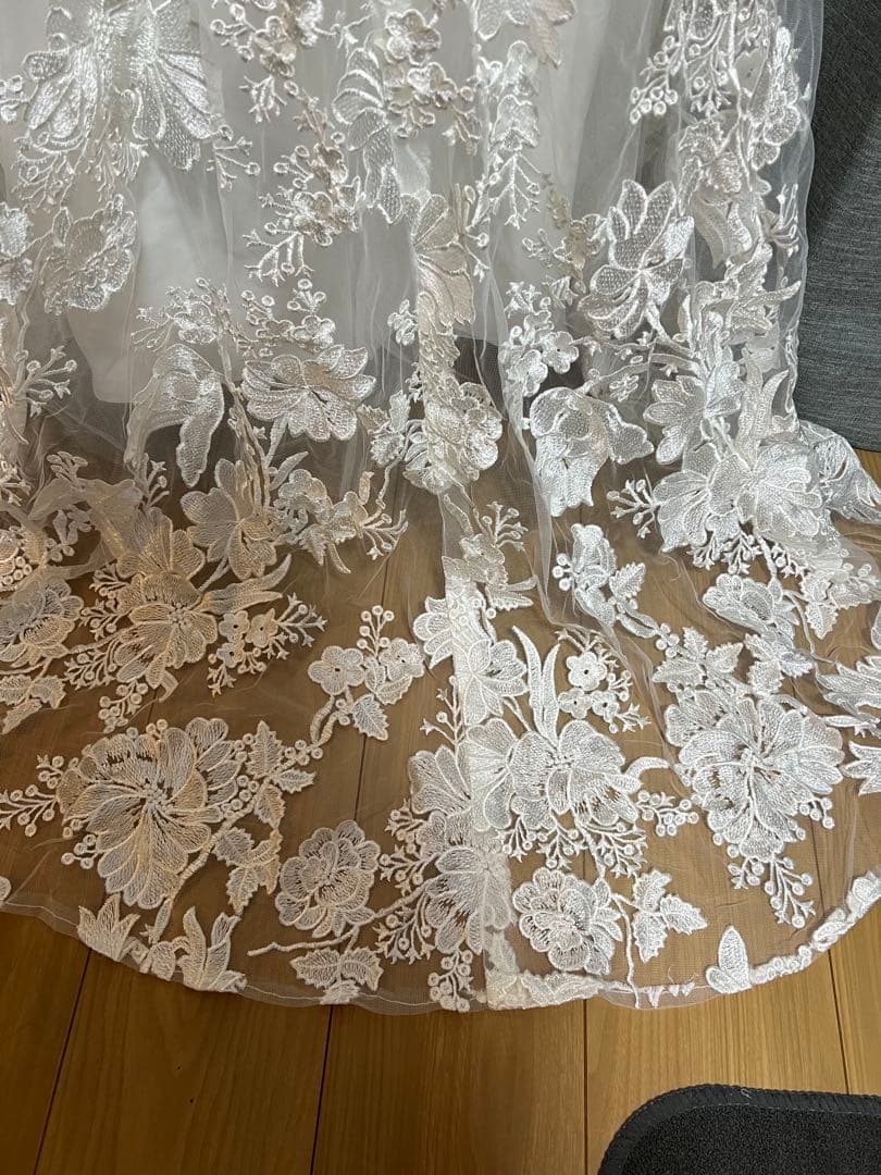 DRESS PRODUCTION 刺繍 総レース ソフトマーメイドドレス