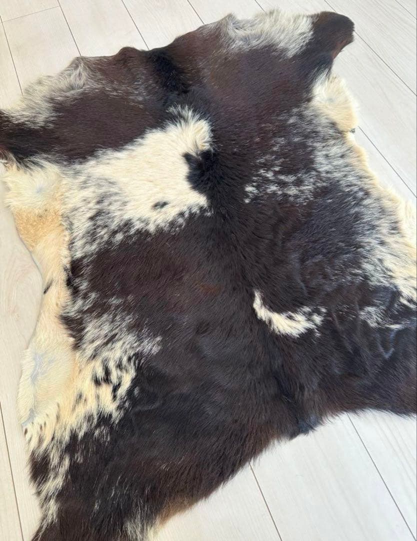 カウラグ 牛革 ラグマット ハラコ ミッドセンチュリー インダストリアル