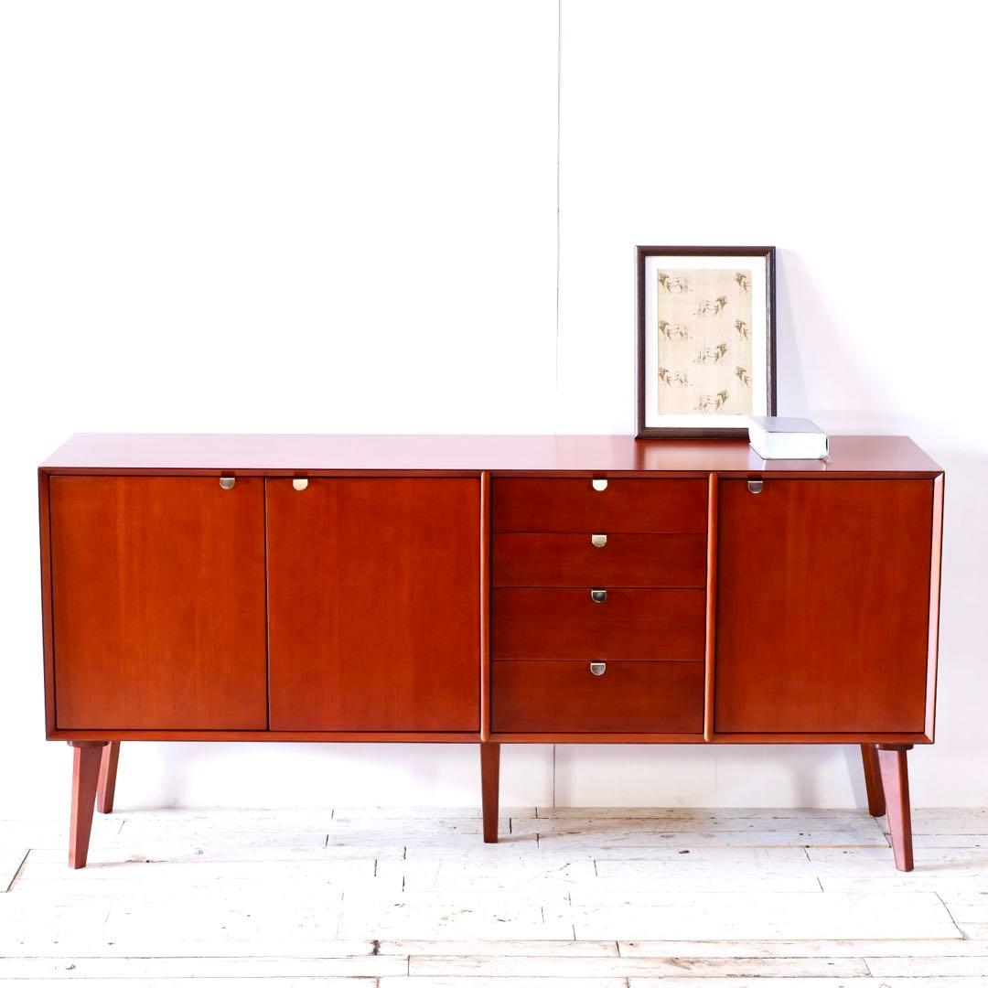 N 新品 北欧 リビングボード 160cm 収納 サイドボード キャビネット