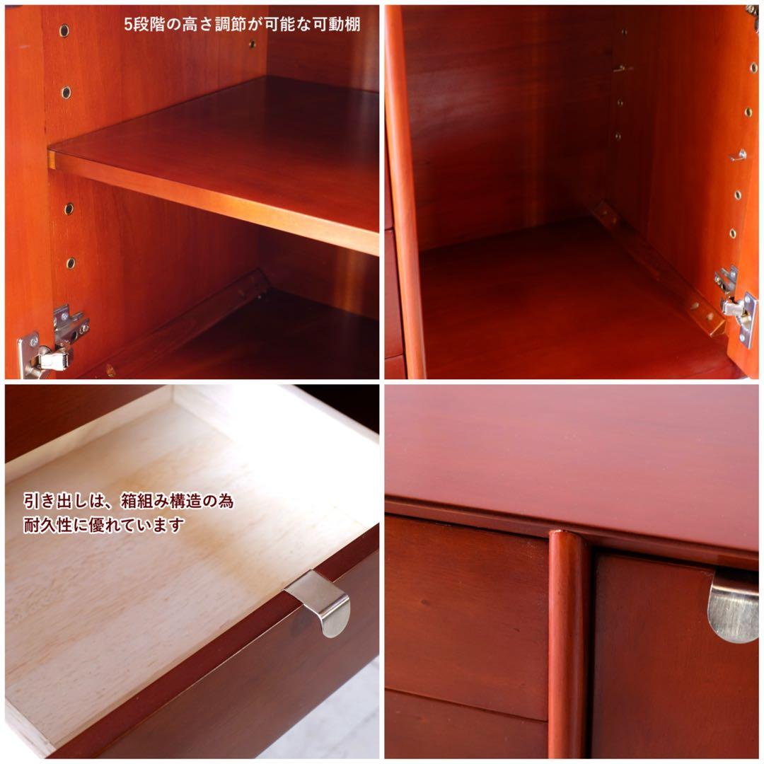 N 新品 北欧 リビングボード 160cm 収納 サイドボード キャビネット