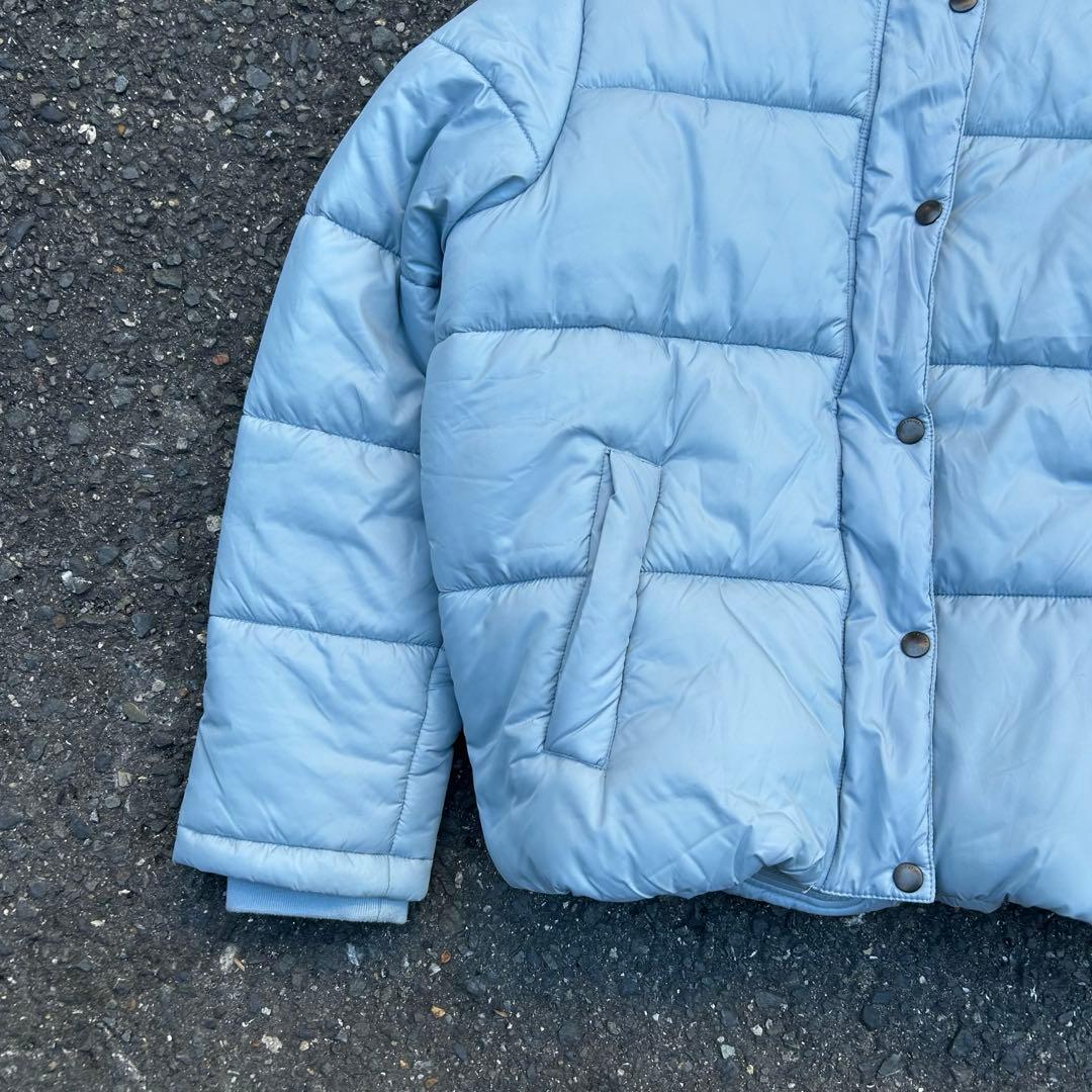 溝*太様 Eddie Bauer 水色　短丈　light blue puffer