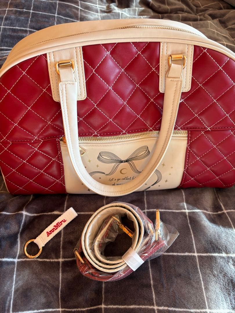 【⭐️美品⭐️】限定キーホルダー付き！AnnMiru ボストンバッグ